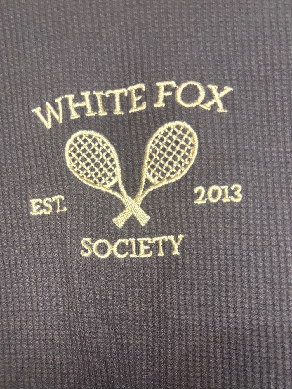 Society Embroidered Tennis Logo Tank Top